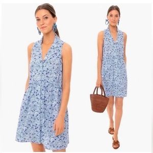NWT Tuckernuck Royal Shirt Dress in Blue Hydrangea